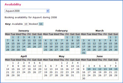 Booking Availability Calendar