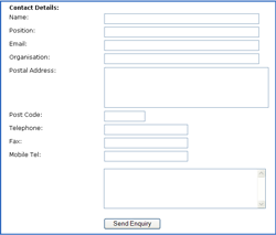 Insert a form in your website